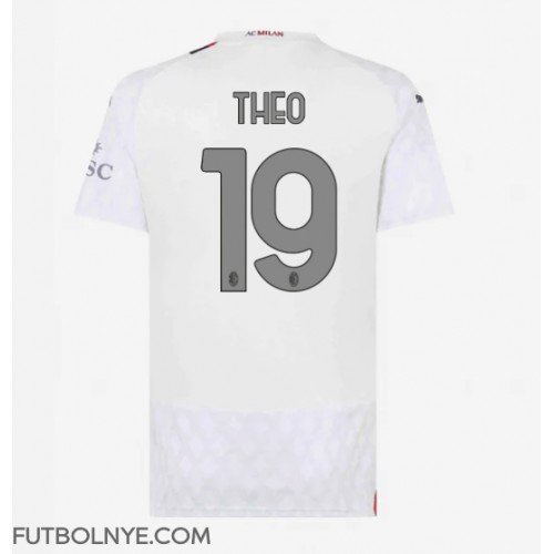 Camiseta AC Milan Theo Hernandez #19 Visitante Equipación para mujer 2023-24 manga corta